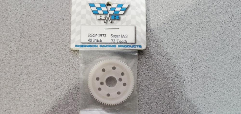 Vintage Robinson Racing RC Parts * #RRP-1972 * Super M/S Spur Gear 48P 72T NOS
