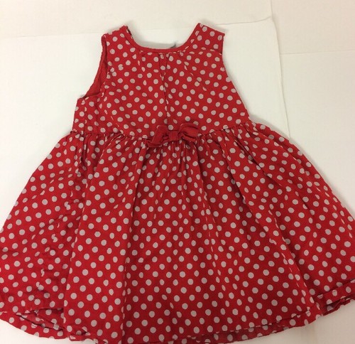 Vestido de verano H\u0026M Bebé Niñas Rojo Con Manchas Blancas Sol sin mangas de  Algodón Arco | eBay