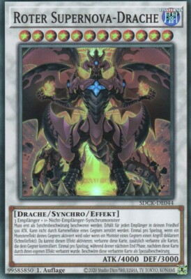 yugioh 1x Roter Supernova-Drache SDCK-DE044 SUPER RARE 1AUFLAGE DEUTSCH