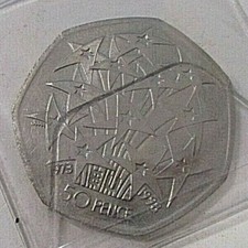 1998 50P COIN RARE EU EEC EUROPEAN ECONOMIC COMMUNITY 25TH ANN FIFTY PENCE 