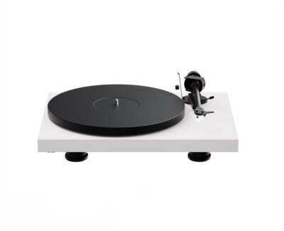 Pro-Ject Plattenspieler Debut EVO II seidenmatt Weiss Pick it MM EVO + Haube