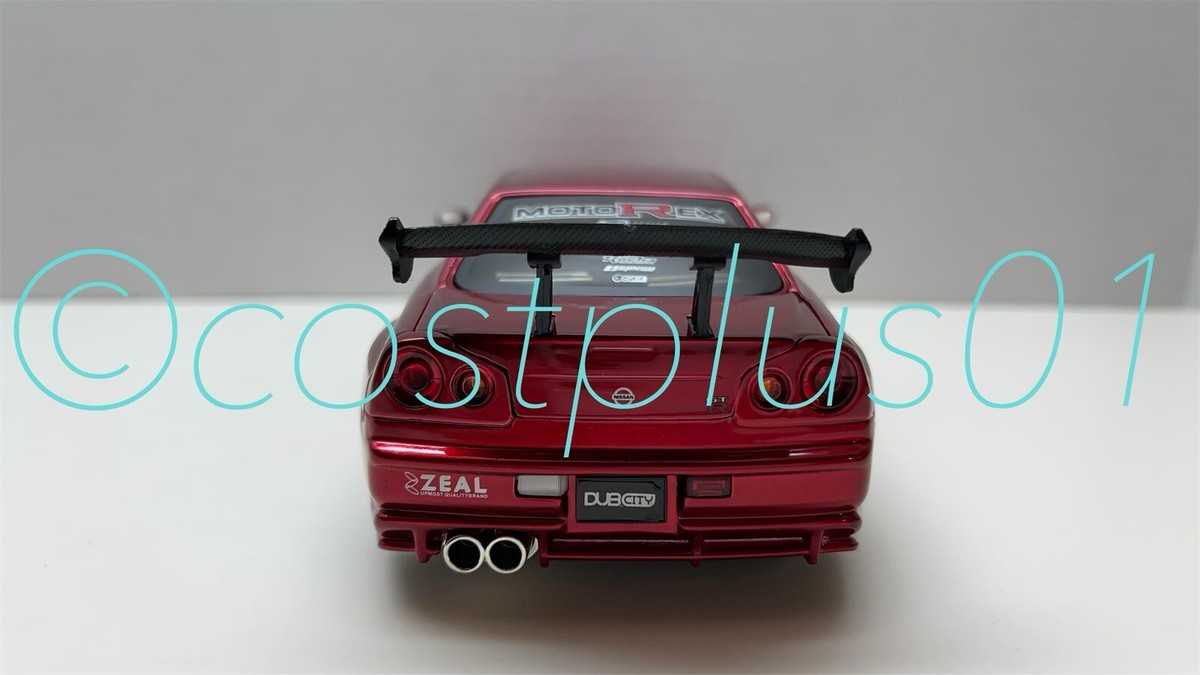 JADA DUB CITY 2002 NISSAN SKYLINE GT R R34 1:24 RED MOTOREX