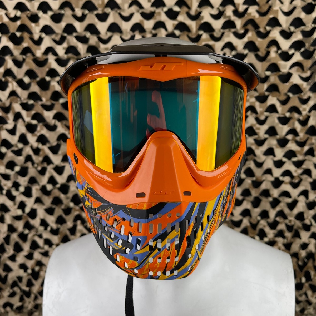 【YAMAHA マジェスティ】オルブラフルカス！！LED希少カラーのオレンジ！！ NEW JT ProFlex Paintball Mask - Blaster Orange - (Prizm 2.0 Lava