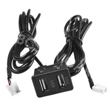 Dash Panel Dual Usb Charger Power Outlet 4 Pin 6 Pin For Car Android Navigation