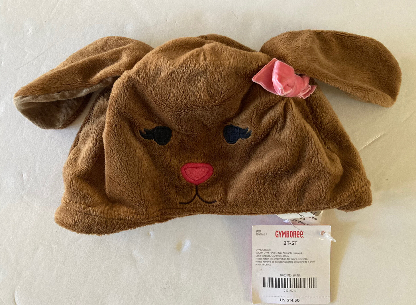 NWT Gymboree Lots of Dots 2T-5T Brown Faux Fur Puppy Dog Hat with Ears ...