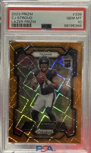 2023 Panini Prizm C. J. CJ STROUD Rookie Lazer Prizm #339 RC Texans PSA 10 GEM💎
