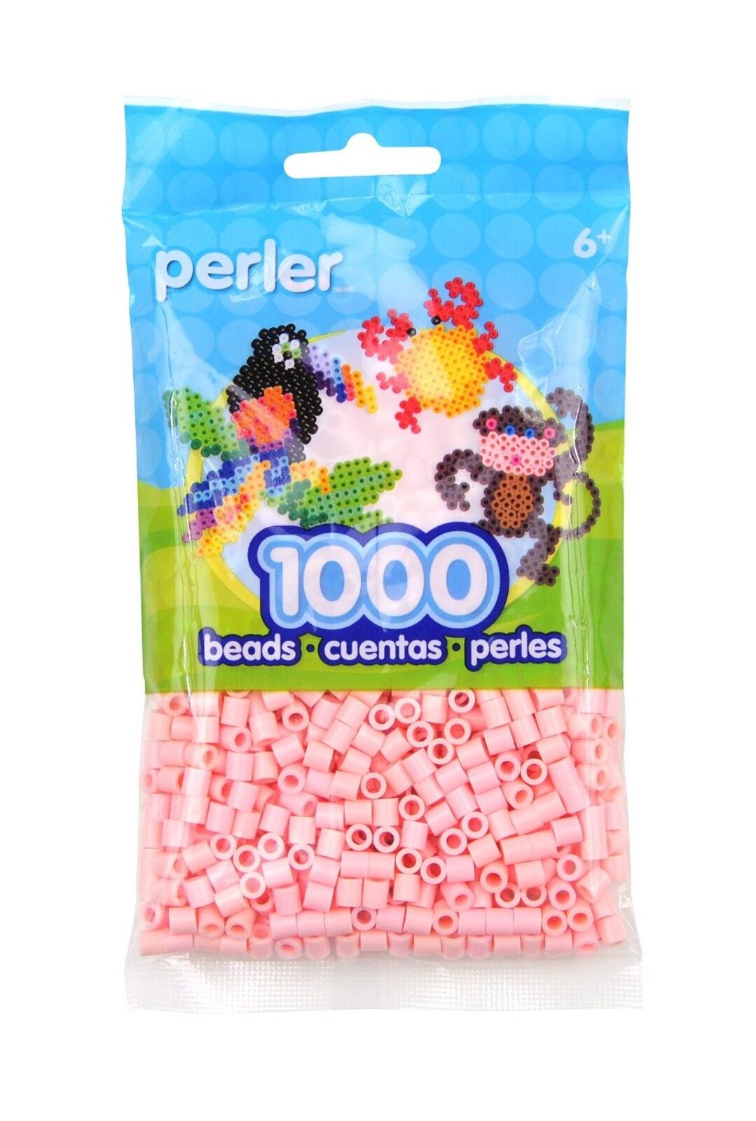 1000 Perler Peach  Color Iron On Fuse Beads: 80-19033