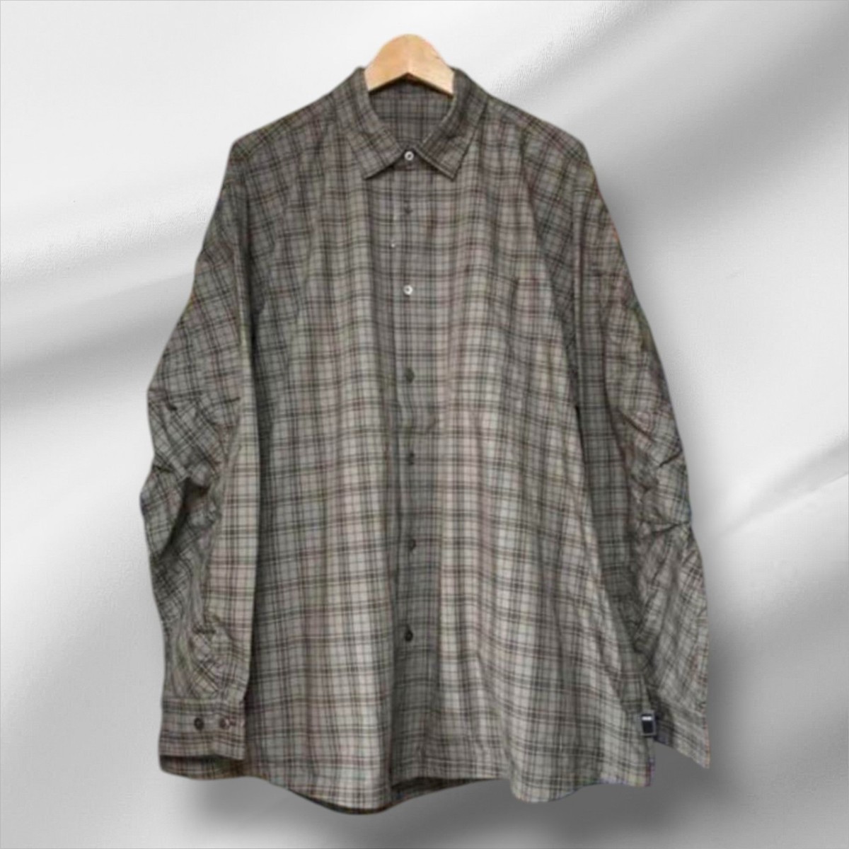 Brochure Generally Shirts Brown Check S Oversized 22SS Used | eBay 