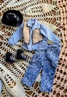 Vintage 1994 KEN Cool Looks COWYBOY outfit #12606 Barbie clothes Hat Boots blue