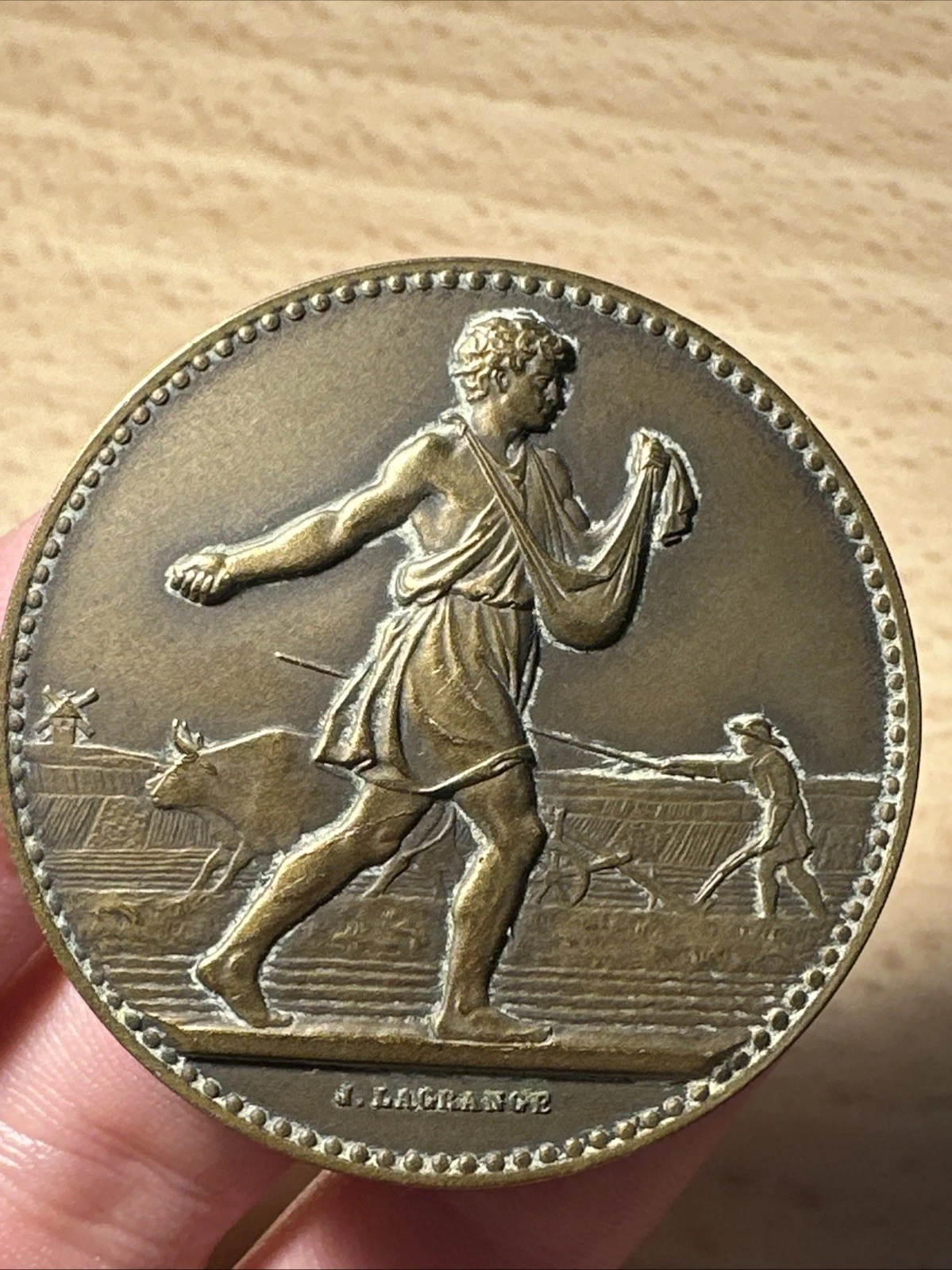 Médaille Société Libre D’agriculture De L’Eure Section De Bernay En Bronze 