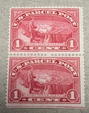 1913 Parcel Post Pair – 1 Cent - Sc# Q1 MNH
