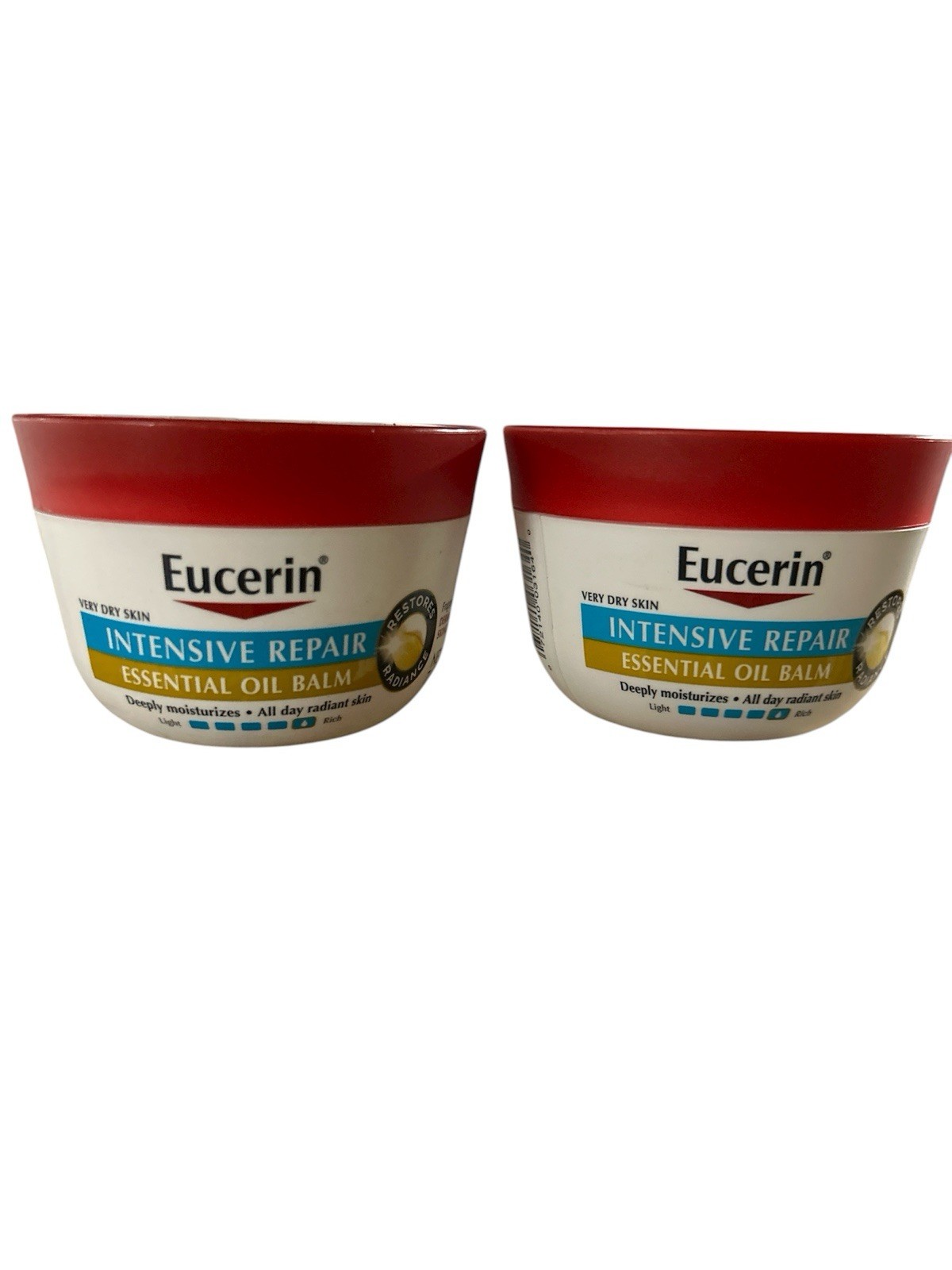 2x Eucerin Intensive Repair Essential Oil Balm 7oz Very Dry Skin Sealed