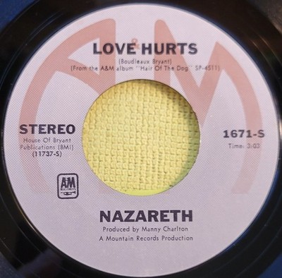 Nazareth ''Love Hurts / Hair of the Dog'' VG