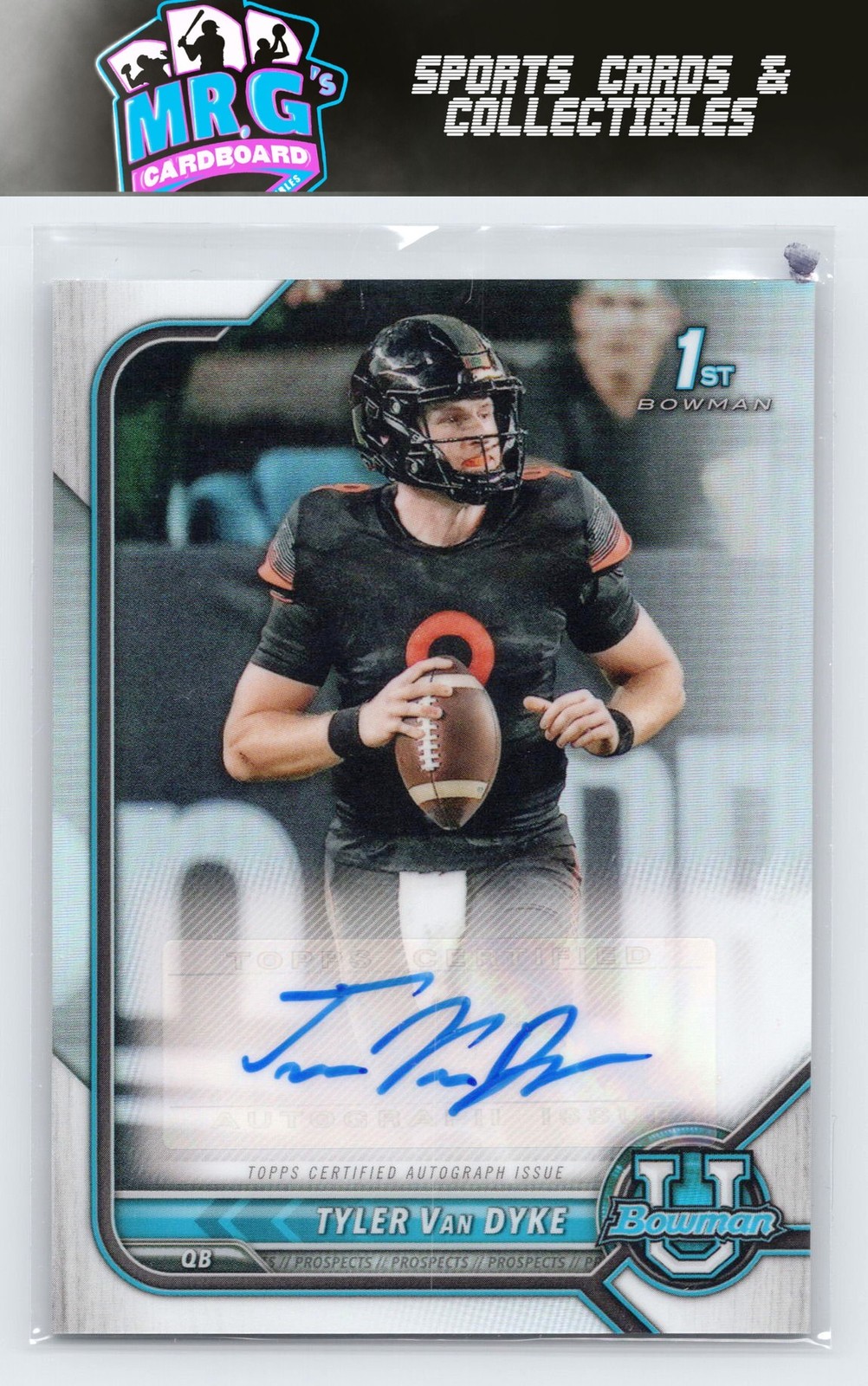 2021-22 Bowman University Chrome Prospects Auto #BCPA-TV Tyler Van Dyke