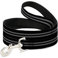 "Dog Leash 6-FEET Stripe Black/Gray Wide 1.5\" (Us Import)"