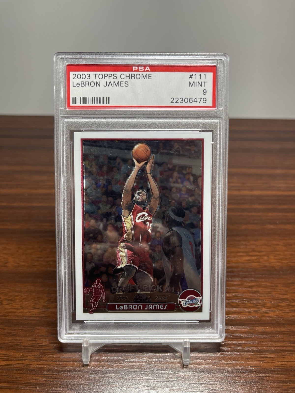 2003 TOPPS CHROME #111 LEBRON JAMES ROOKIE RC PSA 9