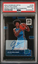 2022 Optic Rated Rookie Jalen Williams #235 Black Pandora Prizm Auto /25 PSA 10