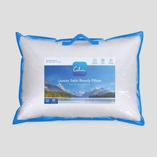 Jumbo Medium Density Satin Bed Pillow White