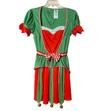 Women s Elf Costume Bundle Dress, Hat , Gloves, Socks Adult S 4 6