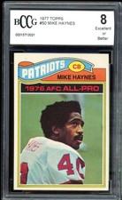 1977 Topps #50 Mike Haynes Rookie Card BGS BCCG 8 Excellent+. rookie card picture