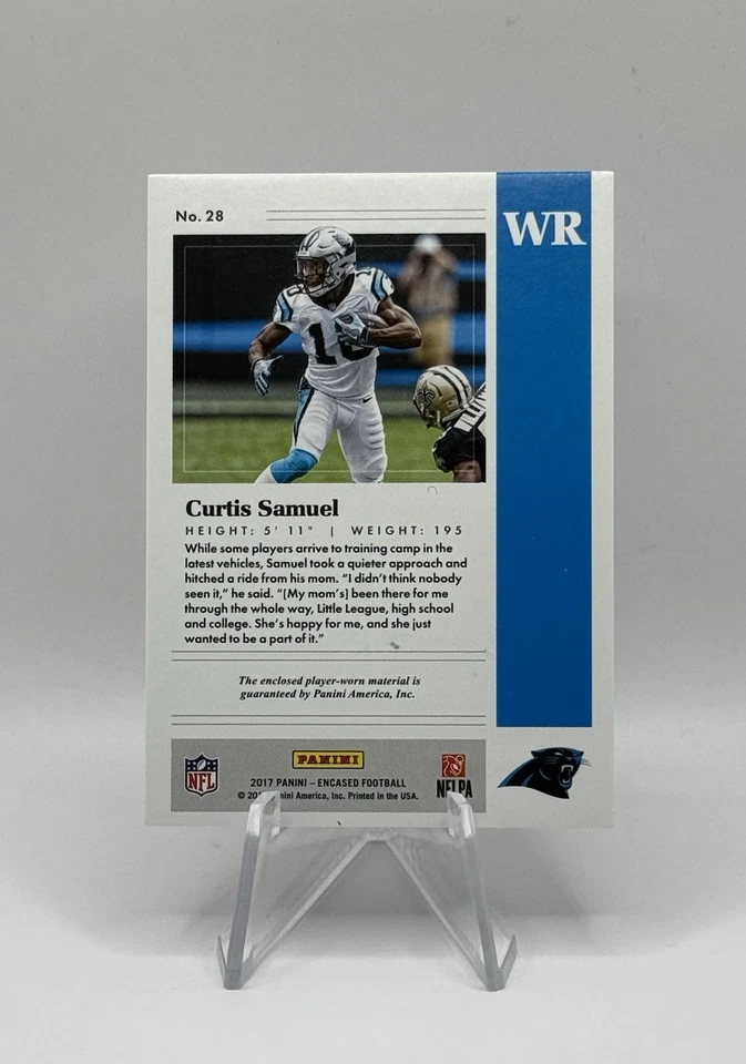 2017 Panini Encased Curtis Samuel SSP Panthers Logo Patch 5/5 - Image 2 of 2