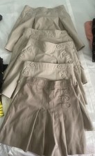 Nautica School Uniform Khaki Pleated Skirts 5 Pieces Girls Size 10.