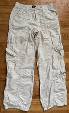 Urban Outfitters BDG Pants Small S Ivory Baggy Y2K Cargo Low Rise