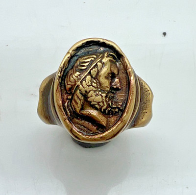 Seus  ring Roman Style Handmade Bronze Ancient Vintage Antique Look Spqr Legio