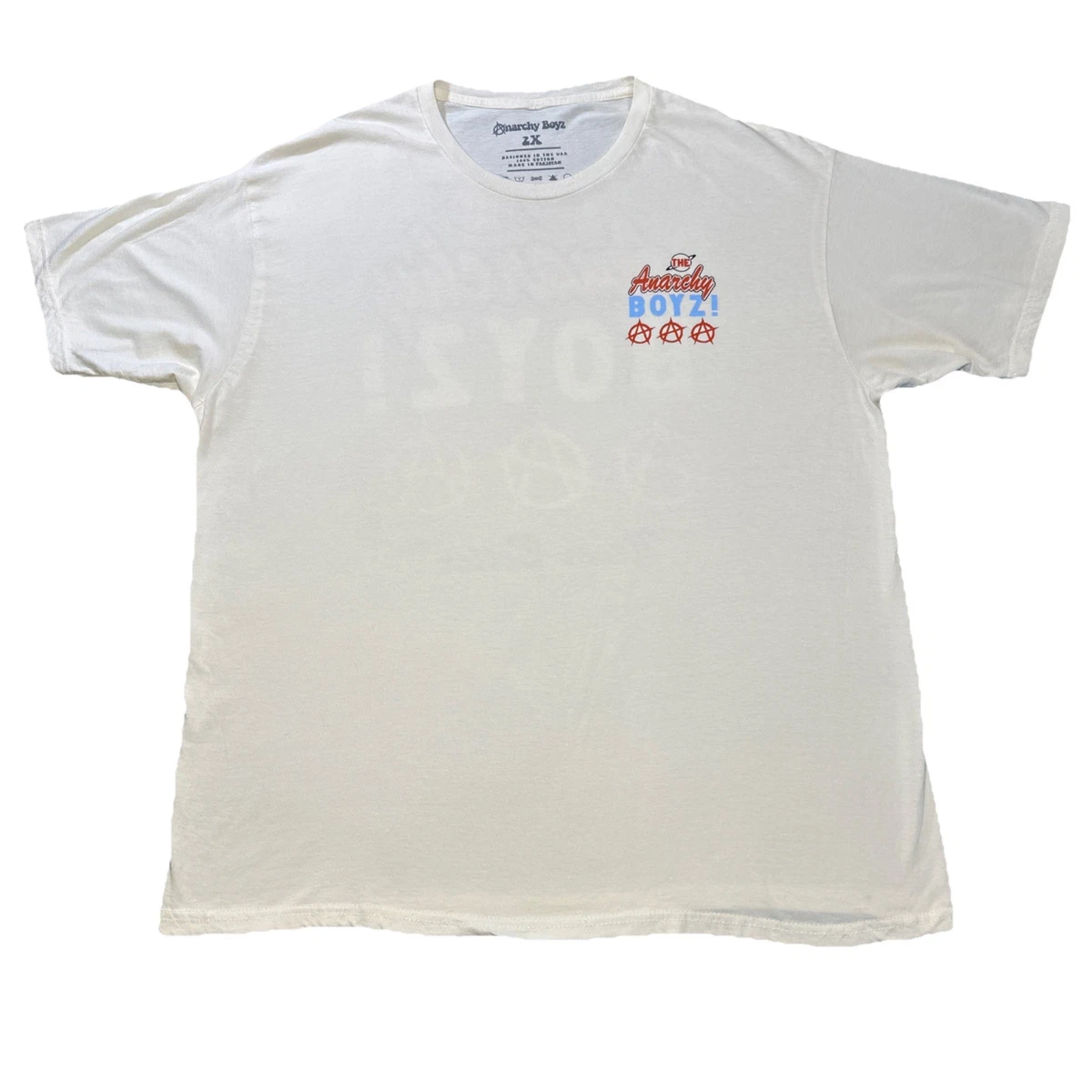 T-shirt Anarchy Autism Dry Fit Homme Taille L - Blanc, Neuf Sans étiquette