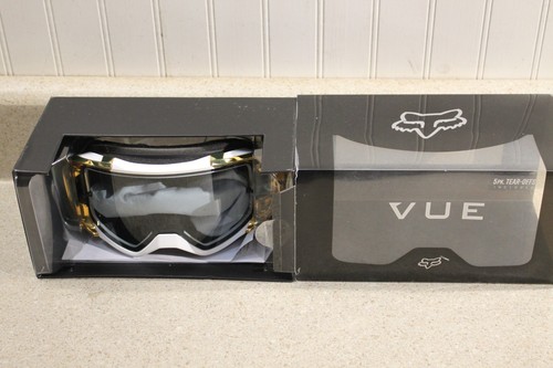 NEW Fox Racing Vue Stray Goggles White/Gold Tinted Lens MX ATV Offroad 5808 KC8