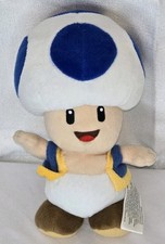 Little Buddy Super Mario All Star Collection BLUE TOAD 8.5" Plush