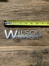 Vintage Wilson Chevrolet Weatherford Oklahoma Metal Dealer Badge Emblem Tag Ok
