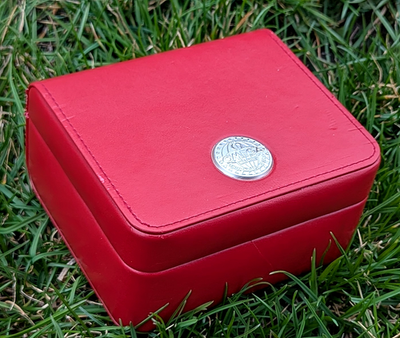 Vintage OMEGA Watch Box Red Case Original Swiss Empty Storage