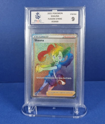 POKEMON TCG SHAUNA 278/264 Fusion Strike Card - PSA ACE MGA Graded 9