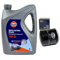 MotoröL Set Gulf Max Ultra Plus 10W-40 5 Liter + ÖLfilter FüR Chevrolet Opel