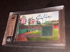 Beckett Autographed Ben Oglivie Custom Card W/ Fenway Park Used Wall Pad 937