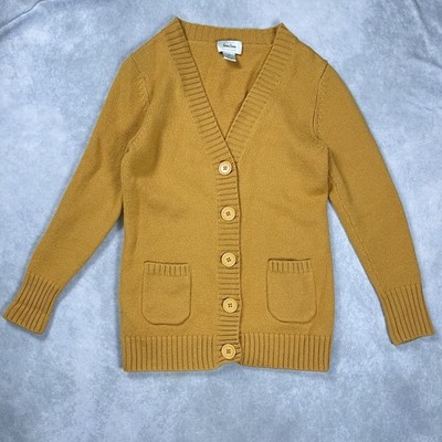 Neiman Marcus Exclusive Merino Wool Yellow Cardigan Women s L