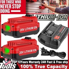 PACK For Craftsman V20 20Volt MAX Li-ion Battery/Charger CMCB204 CMCB202 CMCB201