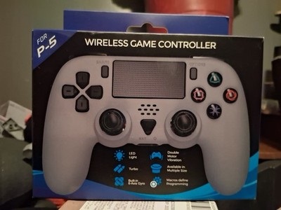 Wireless Gray Game Controller for P-5, LED Light, Turbo, Macro