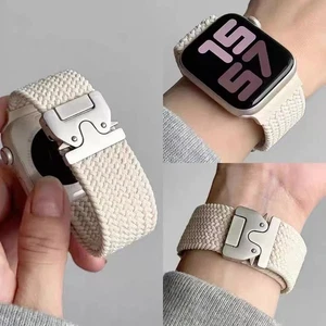 Bande de nylon pour Apple Watch iWatch Bracelet Series 10 9 8 7 6 SE 5 Ultra 2 38mm-49mm