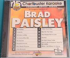 Brad Paisley Karaoke CDG Chartbuster 15 Song Country Hits Whiskey Lullaby Alcoho
