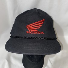 Vintage Honda Ride Red Motorcycle Wing Hat Embroidered Logo Rope Snapback Cap