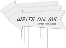 Elegant 3-Pack Blank Arrow Signs for Directional Guidance at Weddings  Parties