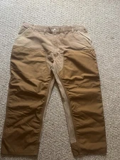 Carhartt Pants Mens Size 46x30 Double Knee B192 BRN Cordura Brown Dungaree