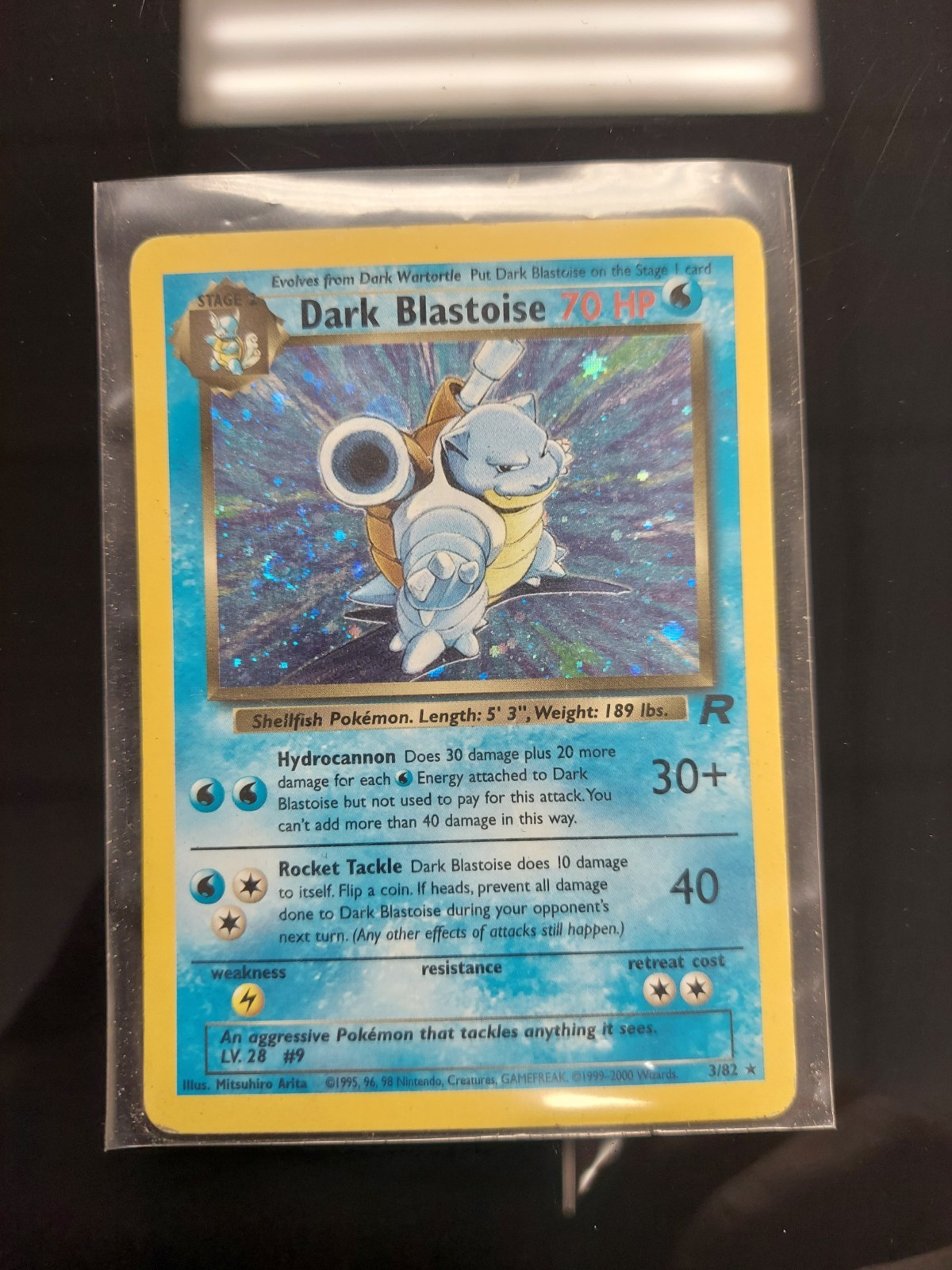 Pokémon TCG Dark Blastoise Holo Rare Team Rocket Set WOTC 20/82 2000