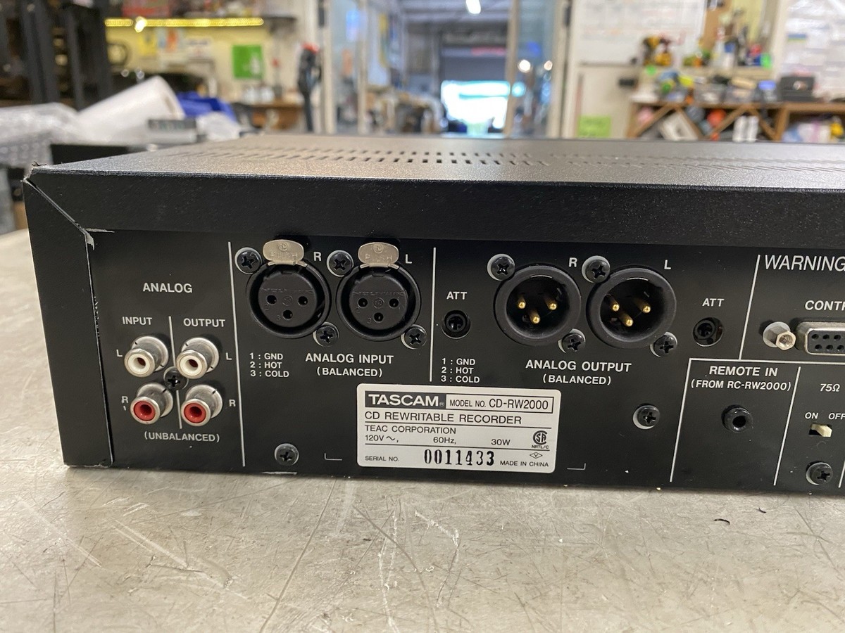 TASCAM CD-RW2000 Professional CD Rewritable Player Recorder FOR