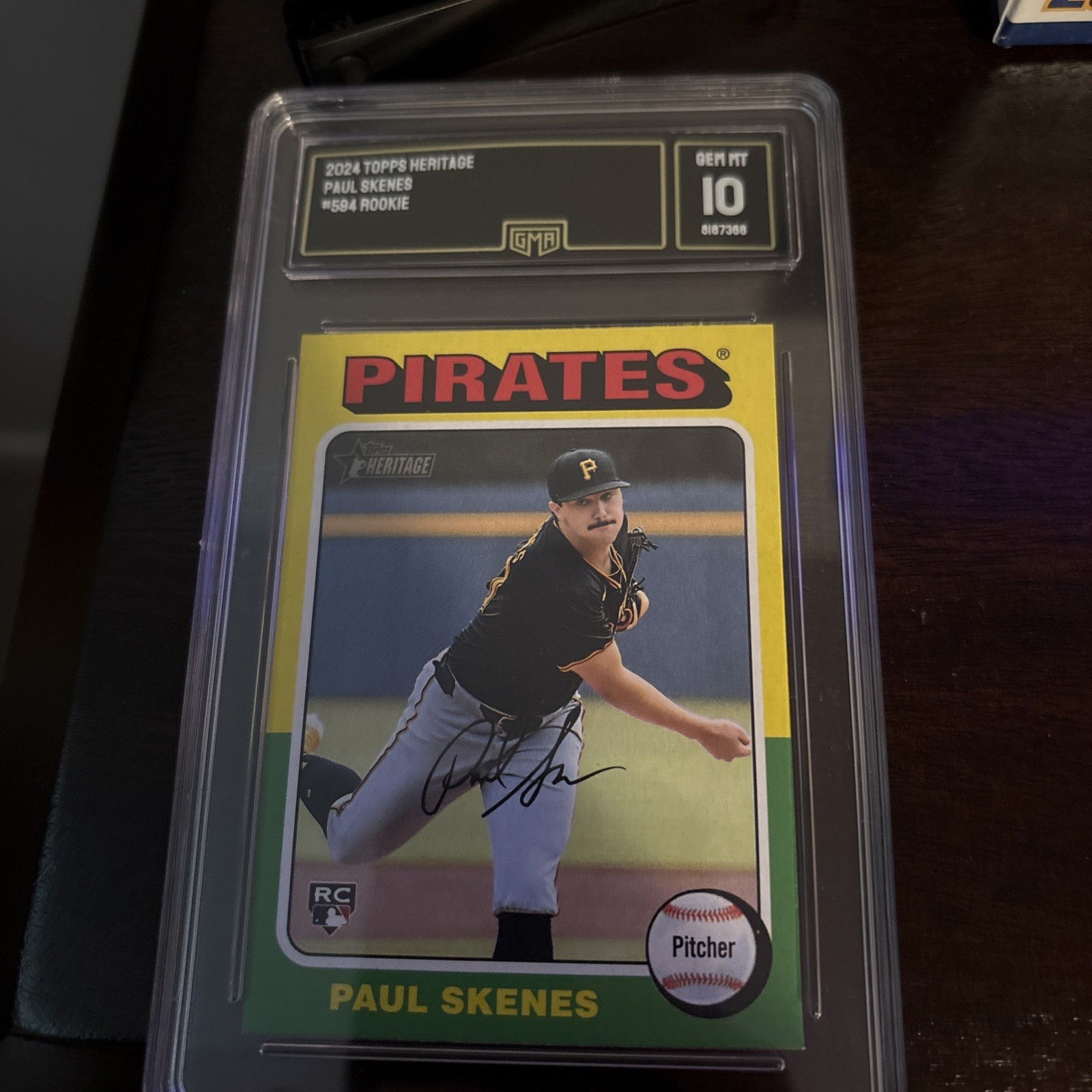 2024 TOPPS HERITAGE #594 PAUL SKENES ROOKIE RC PSA 10