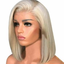 Blond Straight Hair Wigs with Lace Front Women Short Synthetic Wig Shoulder Long