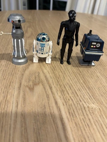 Vintage Original Star Wars Figure Lot Of R2-D2, FX-7, Gonk, & DS Droid 1977/8