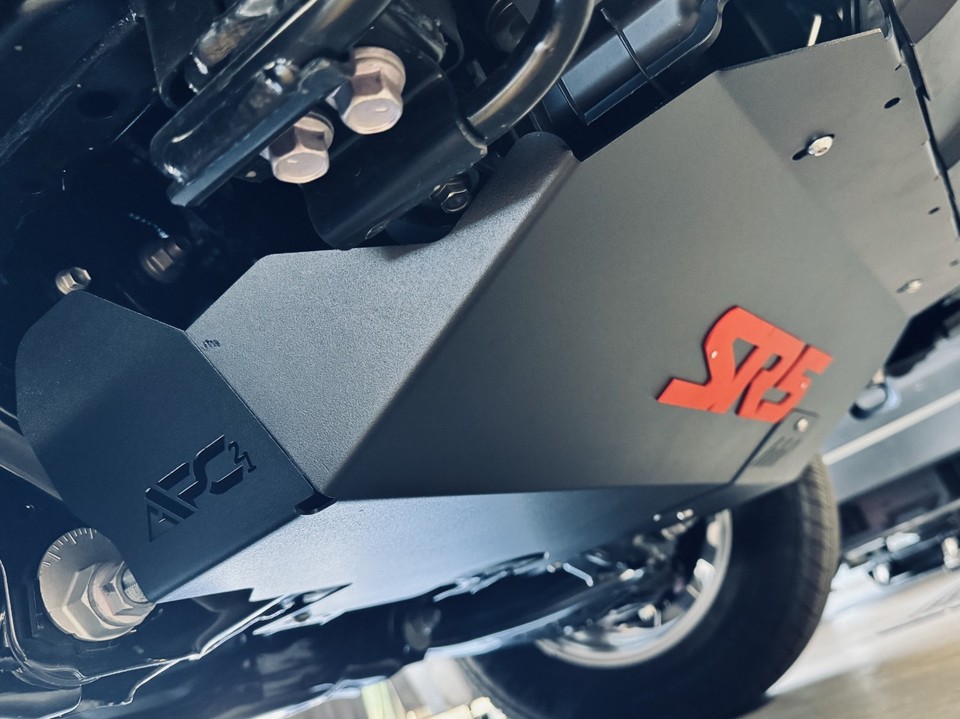 APC21 Custom TRD Skid Plate – Fits 2024-2025 Tacoma Gas Models, Black With Red Accent